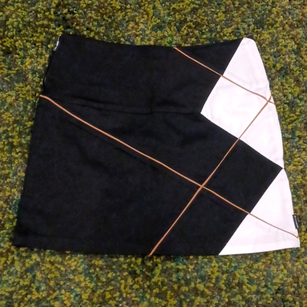 Kitchen Orange argyle mini skirt